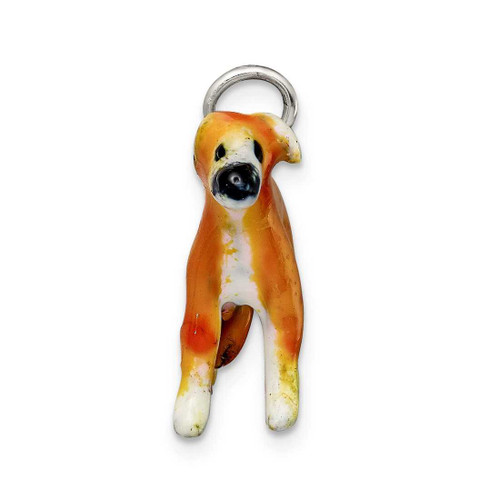 Image of Sterling Silver Enameled Whippet Charm