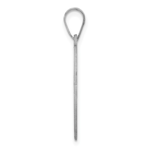 Image of Sterling Silver Fancy Script Initial V Pendant