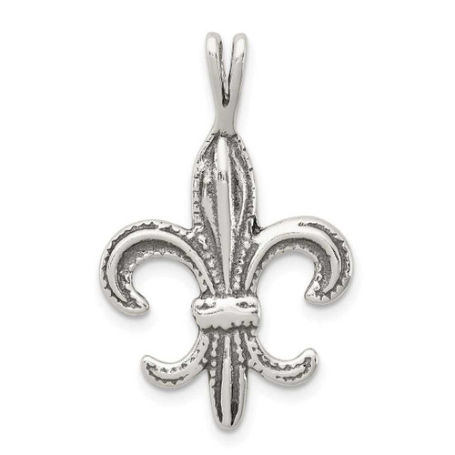 Image of Sterling Silver Fleur De Lis Pendant QP1144