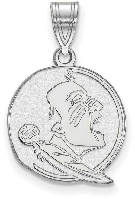 Image of Sterling Silver Florida State University Medium Pendant by LogoArt (SS045FSU)