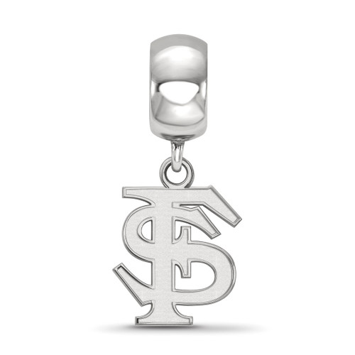 Sterling Silver Florida State University Small Dangle Bead by LogoArt (SS036FSU)