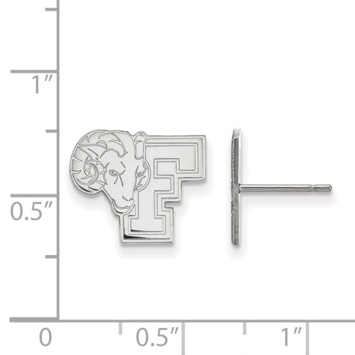 Sterling Silver Fordham University Small Post Earrings by LogoArt