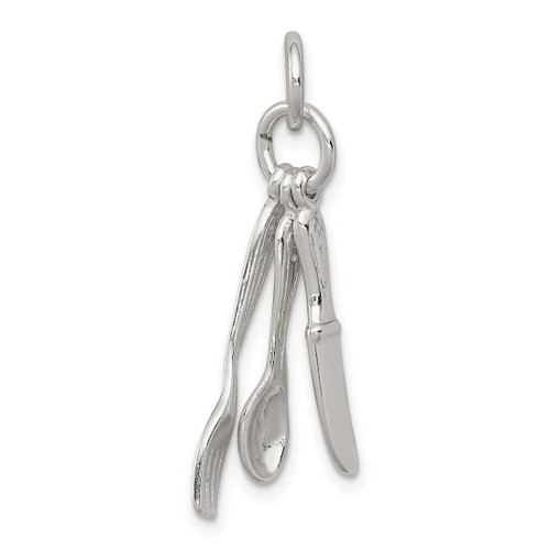 Image of Sterling Silver Fork, Knife, & Spoon Charm