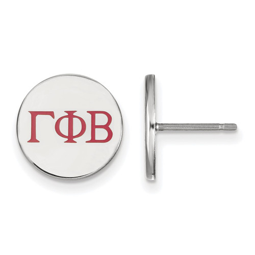 Sterling Silver Gamma Phi Beta Enamel Post Earrings by LogoArt (SS032GPB)