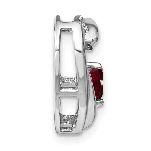 Image of Sterling Silver Garnet and Diamond Pendant PM7018-GA-005-SSA