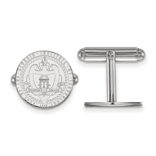 Sterling Silver Georgia Institute of Technology Crest Cuff Links by LogoArt