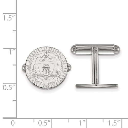 Sterling Silver Georgia Institute of Technology Crest Cuff Links by LogoArt