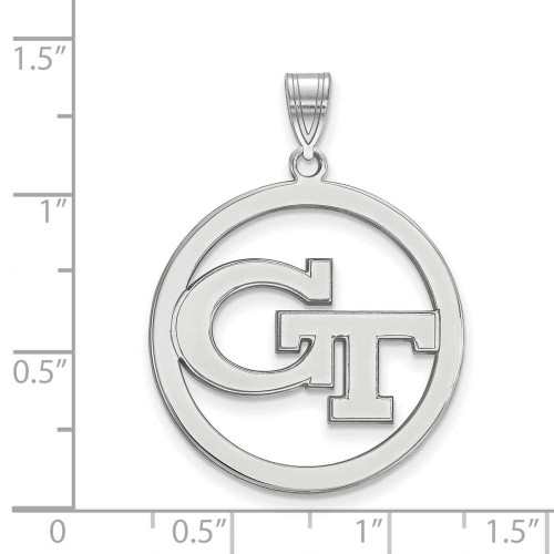 Image of Sterling Silver Georgia Institute of Technology Large Pendant Circle by LogoArt