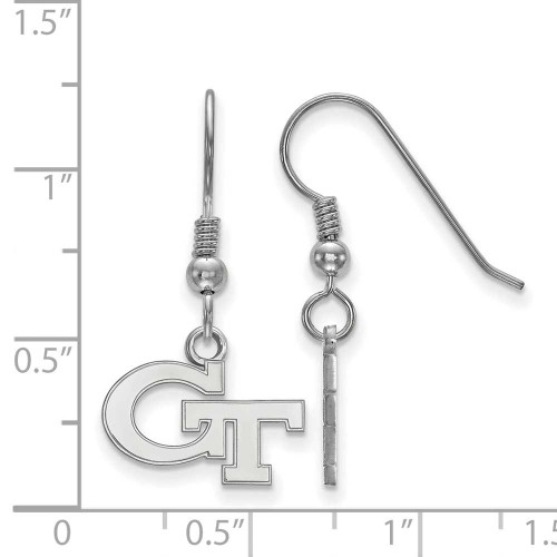 Image of Sterling Silver Georgia Institute of Technology XSmall Earrings LogoArt SS006GT