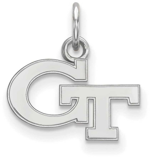 Image of Sterling Silver Georgia Institute of Technology X-Small Pendant LogoArt SS001GT