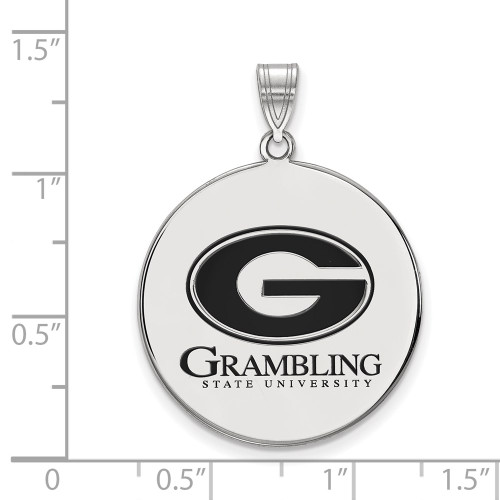 Sterling Silver Grambling State University XL Enamel Disc Pendant by LogoArt