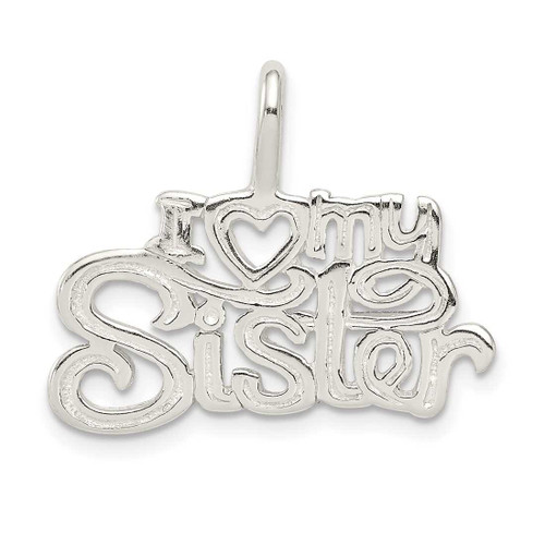Image of Sterling Silver I (Heart) My Sister Pendant