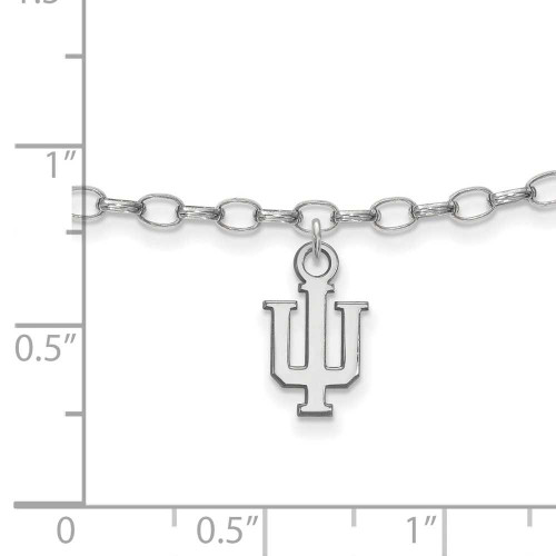 Image of Sterling Silver Indiana University Anklet by LogoArt