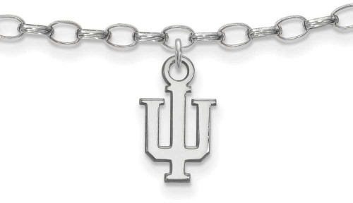 Image of Sterling Silver Indiana University Anklet by LogoArt