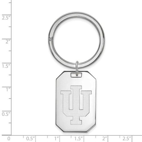 Image of Sterling Silver Indiana University Key Chain by LogoArt