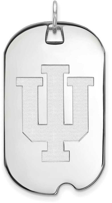 Image of Sterling Silver Indiana University Large Dog Tag by LogoArt
