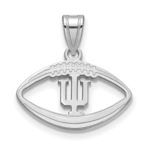 Image of Sterling Silver Indiana University Pendant in Football by LogoArt