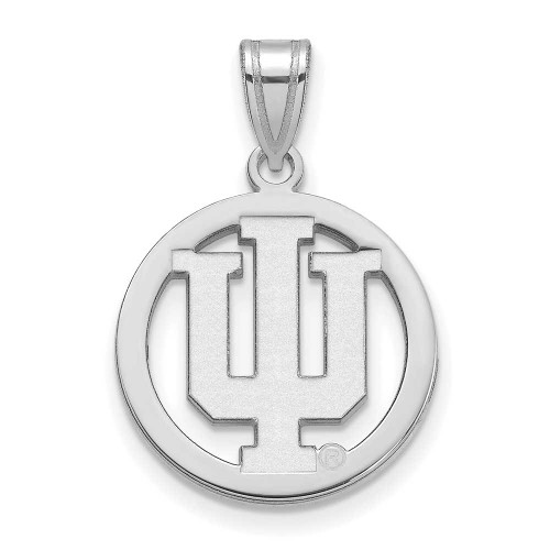 Image of Sterling Silver Indiana University Small Pendant in Circle by LogoArt