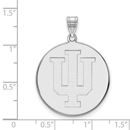 Image of Sterling Silver Indiana University XL Disc Pendant by LogoArt (SS070IU)