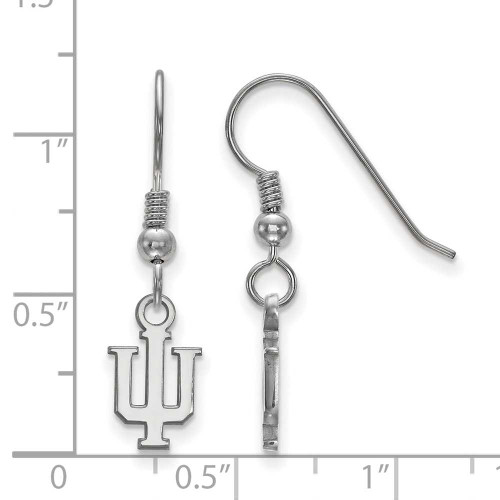 Image of Sterling Silver Indiana University X-Small Dangle Earrings by LogoArt (SS006IU)