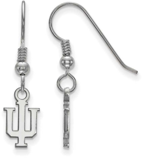 Image of Sterling Silver Indiana University X-Small Dangle Earrings by LogoArt (SS006IU)