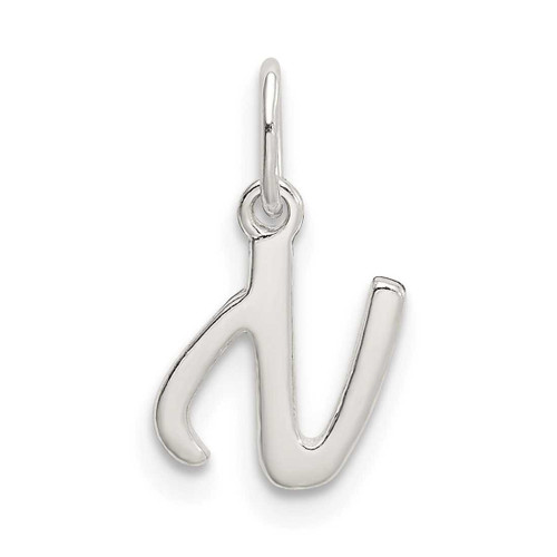 Image of Sterling Silver Initial N Pendant QC6511N