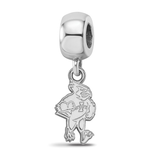 Sterling Silver Iowa State University Small Dangle Bead by LogoArt (SS028IAS)