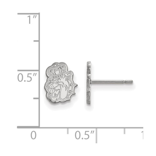 Sterling Silver James Madison University X-Small Post Earrings by LogoArt