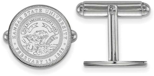 Image of Sterling Silver Kansas State University Crest Cuff Links by LogoArt