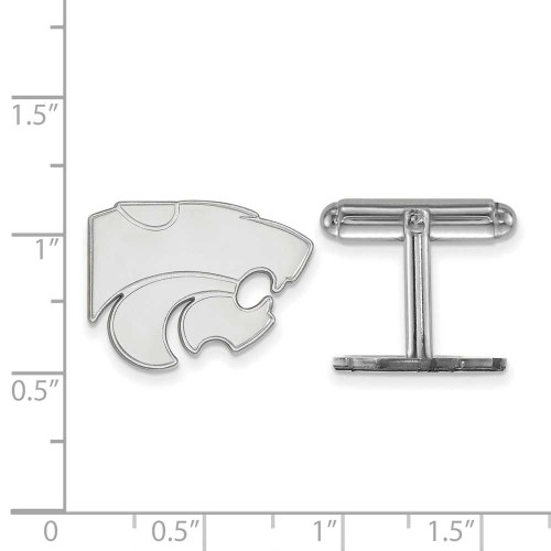 Image of Sterling Silver Kansas State University Cuff Links by LogoArt (SS012KSU)