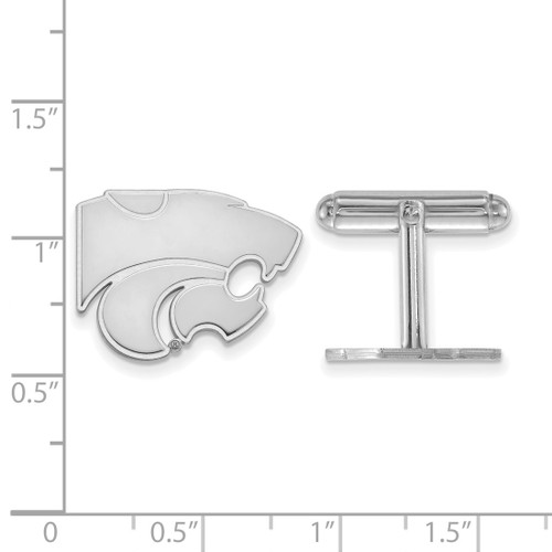 Sterling Silver Kansas State University Cuff Links by LogoArt (SS012KSU)