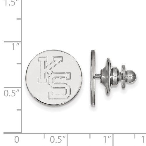Sterling Silver Kansas State University Lapel Pin by LogoArt (SS052KSU)