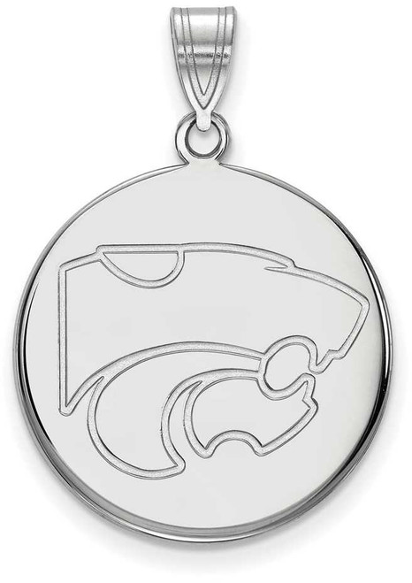 Image of Sterling Silver Kansas State University Large Disc Pendant by LogoArt