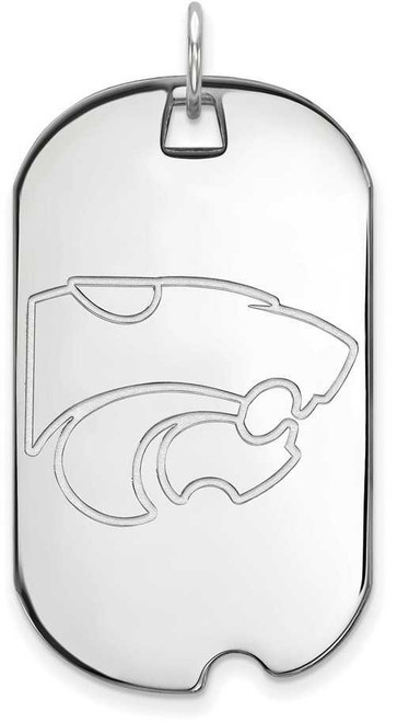 Image of Sterling Silver Kansas State University Large Dog Tag by LogoArt