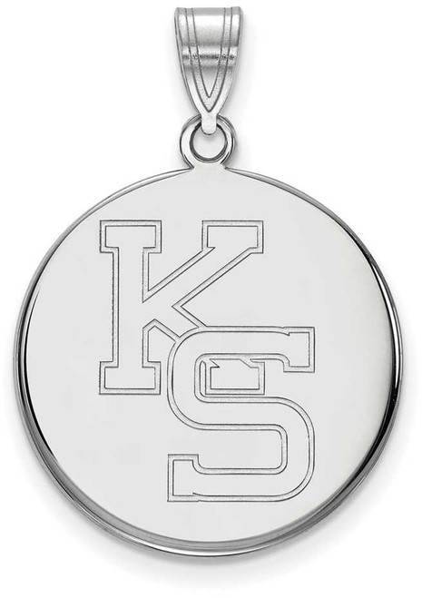 Image of Sterling Silver Kansas State University Large Pendant by LogoArt (SS068KSU)