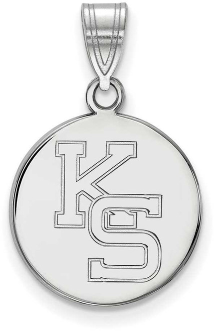 Image of Sterling Silver Kansas State University Medium Pendant by LogoArt (SS067KSU)