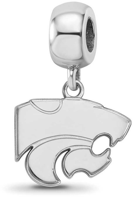 Image of Sterling Silver Kansas State University Small Dangle Bead by LogoArt