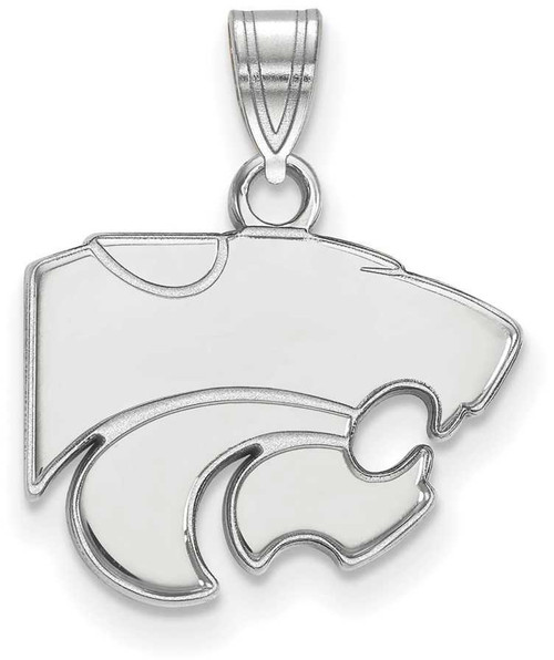 Image of Sterling Silver Kansas State University Small Pendant by LogoArt (SS002KSU)