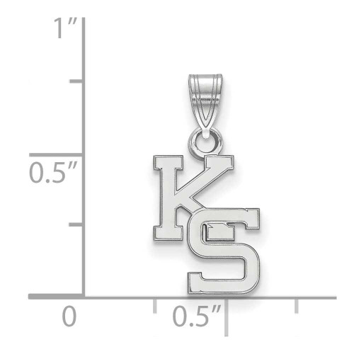 Image of Sterling Silver Kansas State University Small Pendant by LogoArt (SS044KSU)