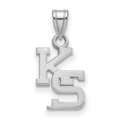 Sterling Silver Kansas State University Small Pendant by LogoArt (SS044KSU)