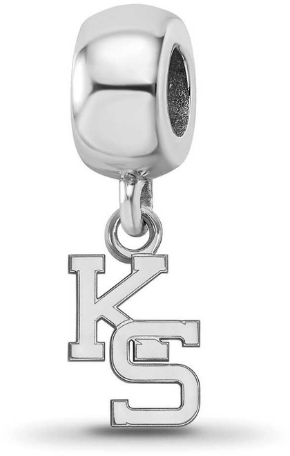 Image of Sterling Silver Kansas State University XSmall Dangle Bead Charm LogoArt SS058