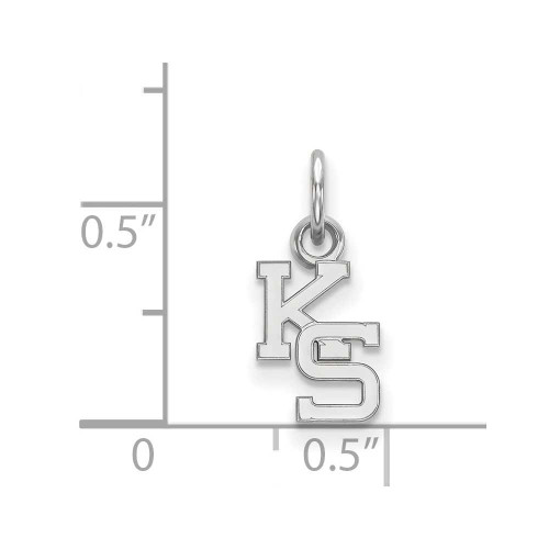 Image of Sterling Silver Kansas State University X-Small Pendant by LogoArt (SS043KSU)