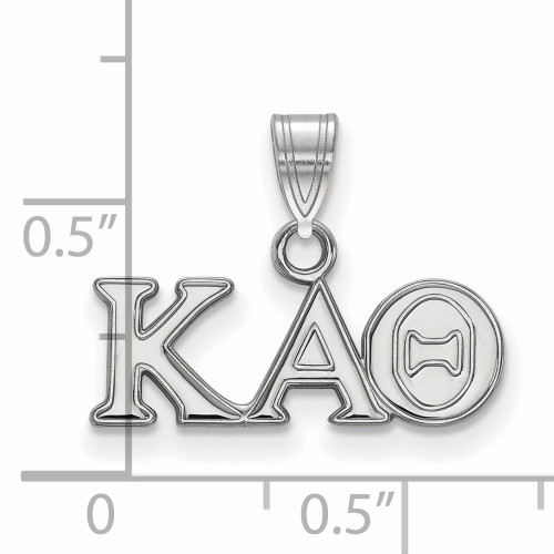 Sterling Silver Kappa Alpha Theta Small Pendant by LogoArt (SS002KAT)