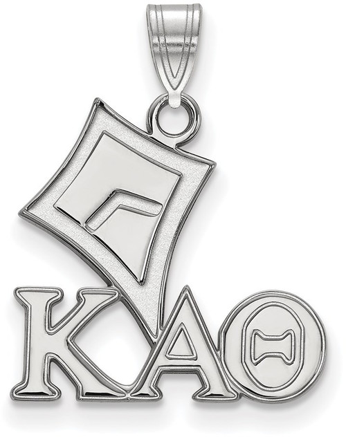 Sterling Silver Kappa Alpha Theta Small Pendant by LogoArt (SS035KAT)