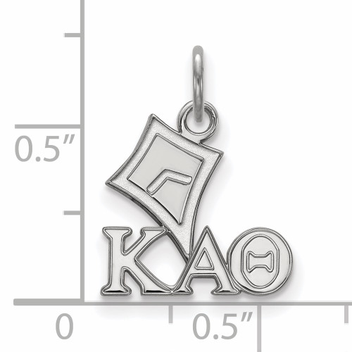 Sterling Silver Kappa Alpha Theta X-Small Pendant by LogoArt (SS034KAT)