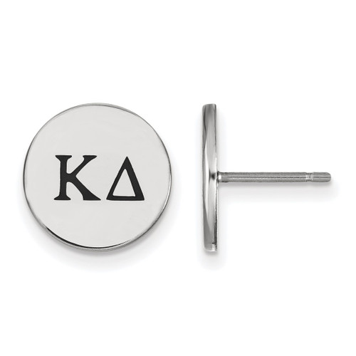 Sterling Silver Kappa Delta Enamel Post Earrings by LogoArt (SS033KD)