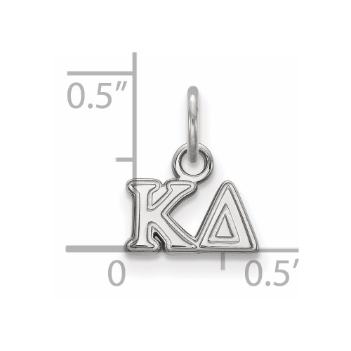 Sterling Silver Kappa Delta X-Small Pendant by LogoArt (SS001KD)