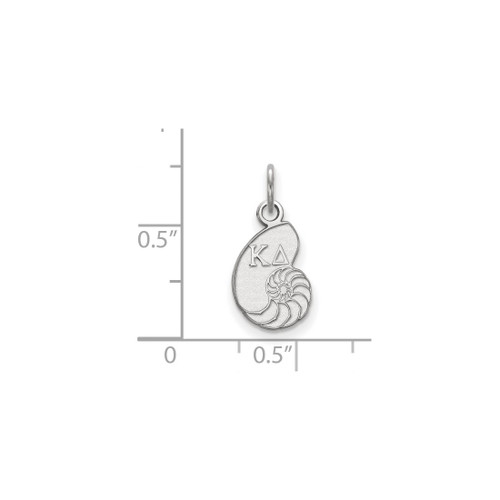 Sterling Silver Kappa Delta X-Small Pendant by LogoArt (SS034KD)
