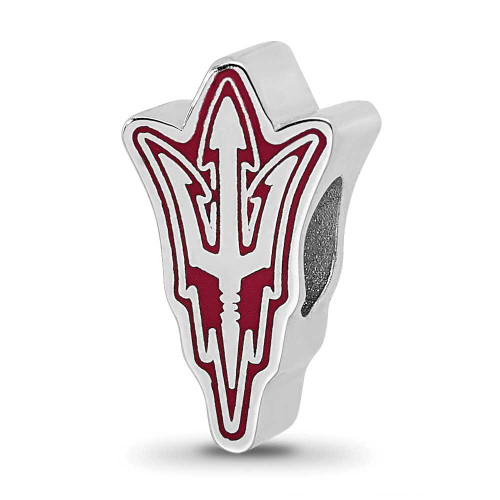 Image of Sterling Silver LogoArt Arizona State University Pitchfork Enameled Logo Bead