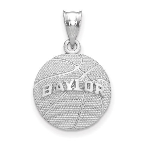 Sterling Silver LogoArt Baylor University Basketball Pendant